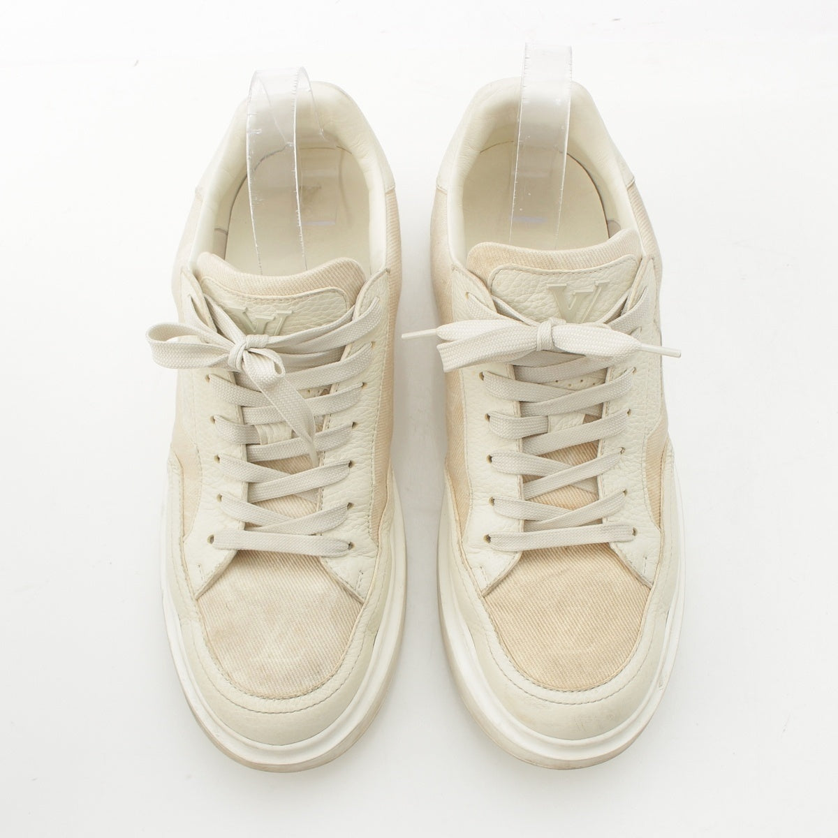LOUIS VUITTON Beverly Hills Line Low cut sneakers shoes white beige 7