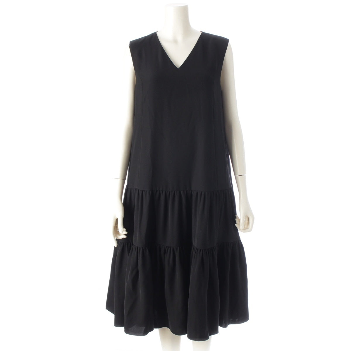 FOXEY NEW YORK Loulou Tiered sleeveless one piece dress 45768 black 42