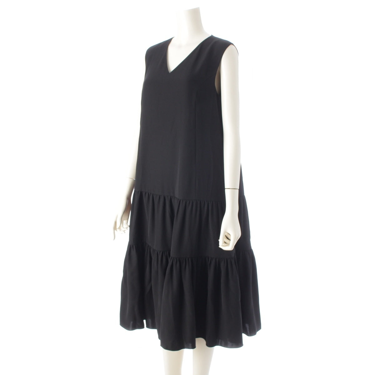 FOXEY NEW YORK Loulou Tiered sleeveless one piece dress 45768 black 42