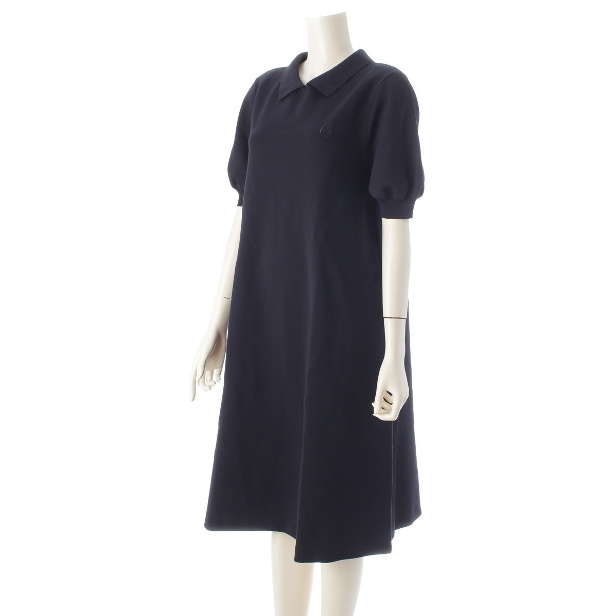 FOXEY NEW YORK Westend Embroidered knit short-sleeved top one piece dress 45860 Navy 42