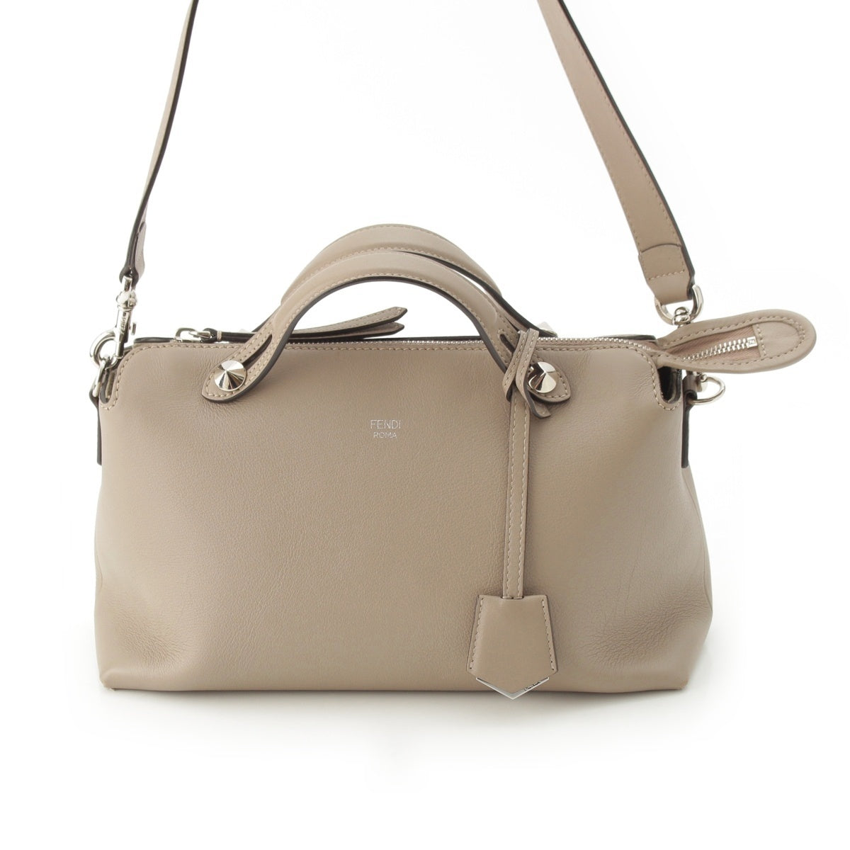FENDI By the way leather 2way hand Shoulder Bag 8BL124 beige