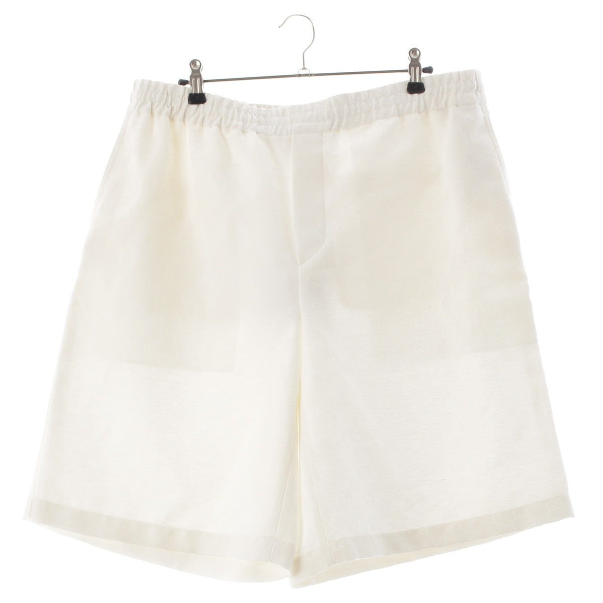 GUCCI Linen Blend GG Half Pants shorts 816131 white 50