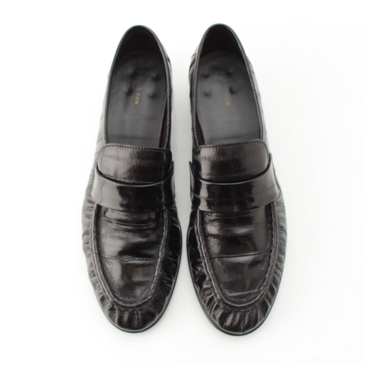 THE ROW Eelskin Soft leather Soft Loafer loafers shoes F1280 black 37