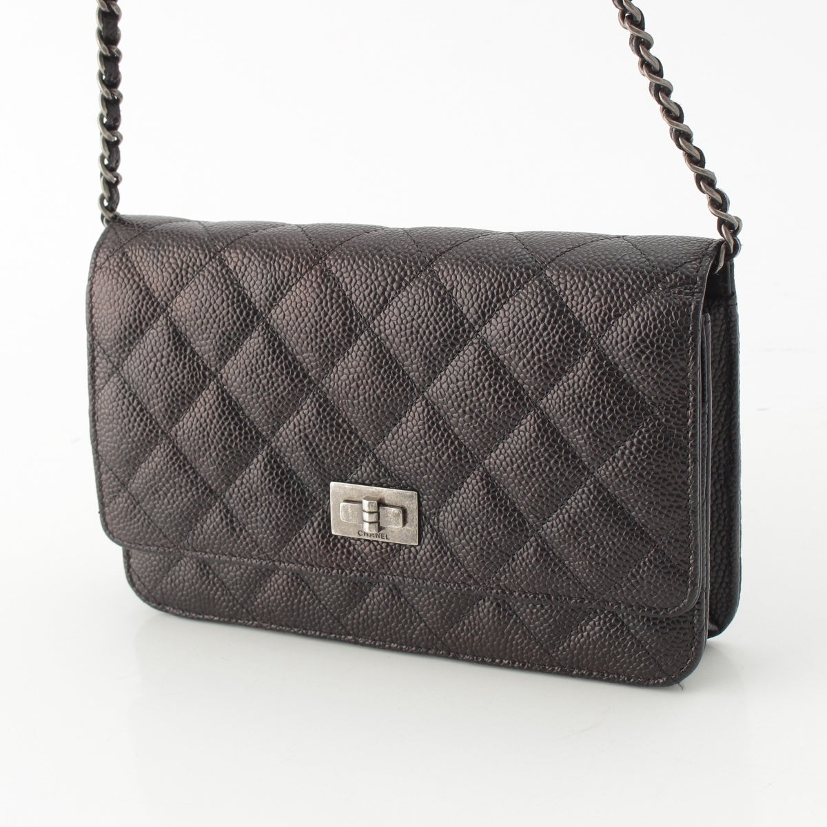 CHANEL Matrasse 2.55 Caviar skin Chain wallet Shoulder Bag black