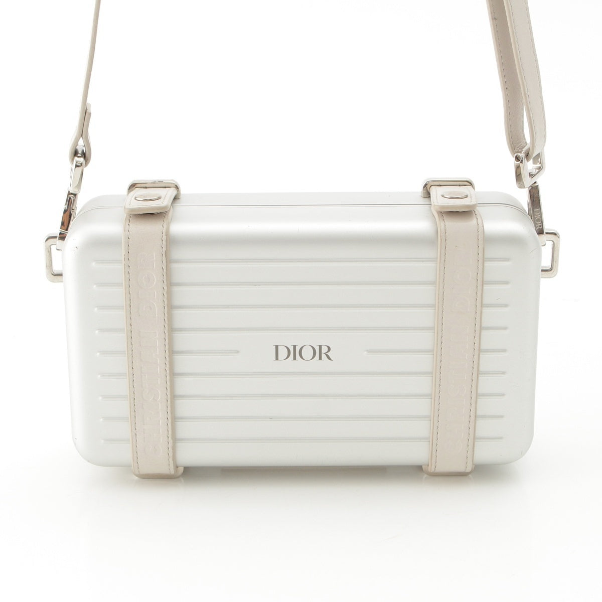 Dior Rimowa personal aluminum leather Shoulder Bag Silver