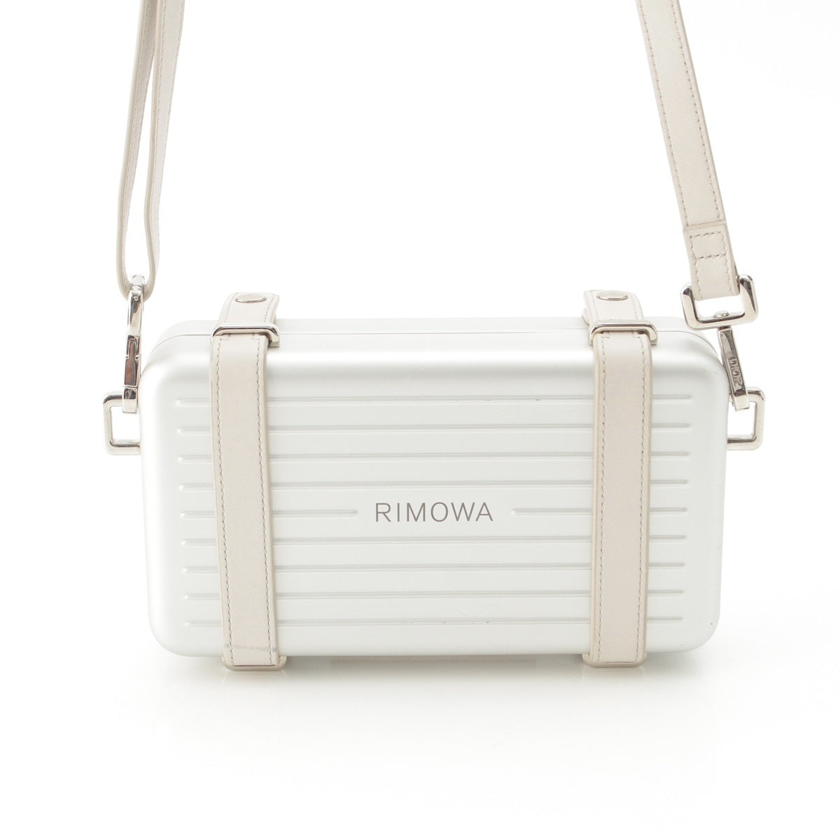 Dior Rimowa personal aluminum leather Shoulder Bag Silver