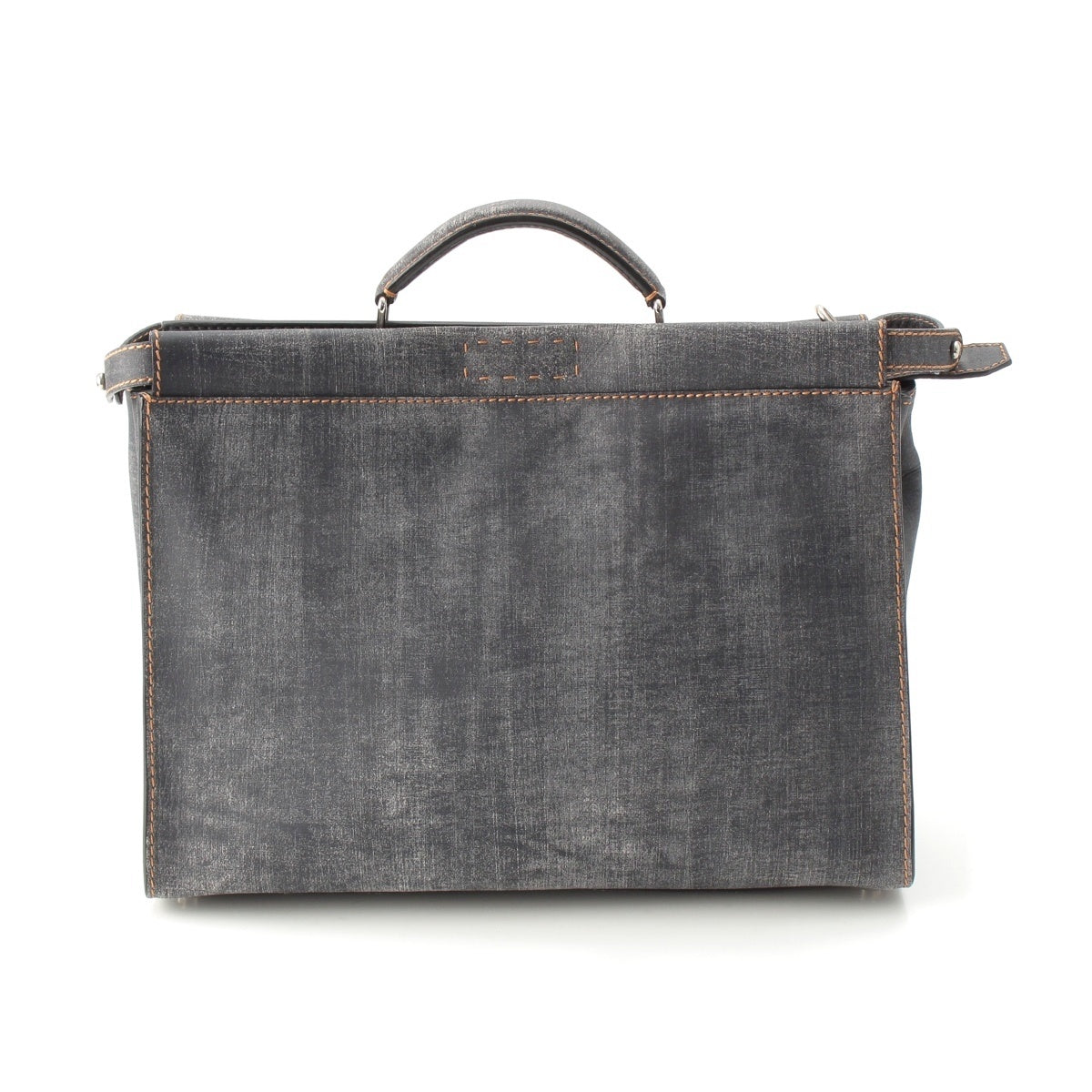 FENDI Peekaboo leather 2WAY Shoulder Business bag 7VA388 Indigo