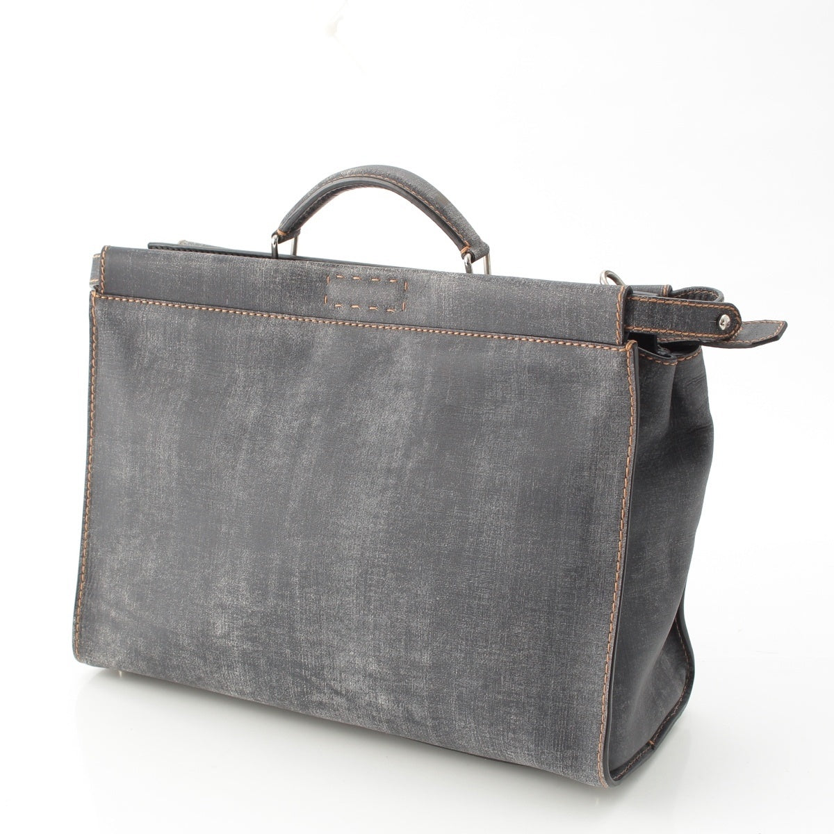 FENDI Peekaboo leather 2WAY Shoulder Business bag 7VA388 Indigo