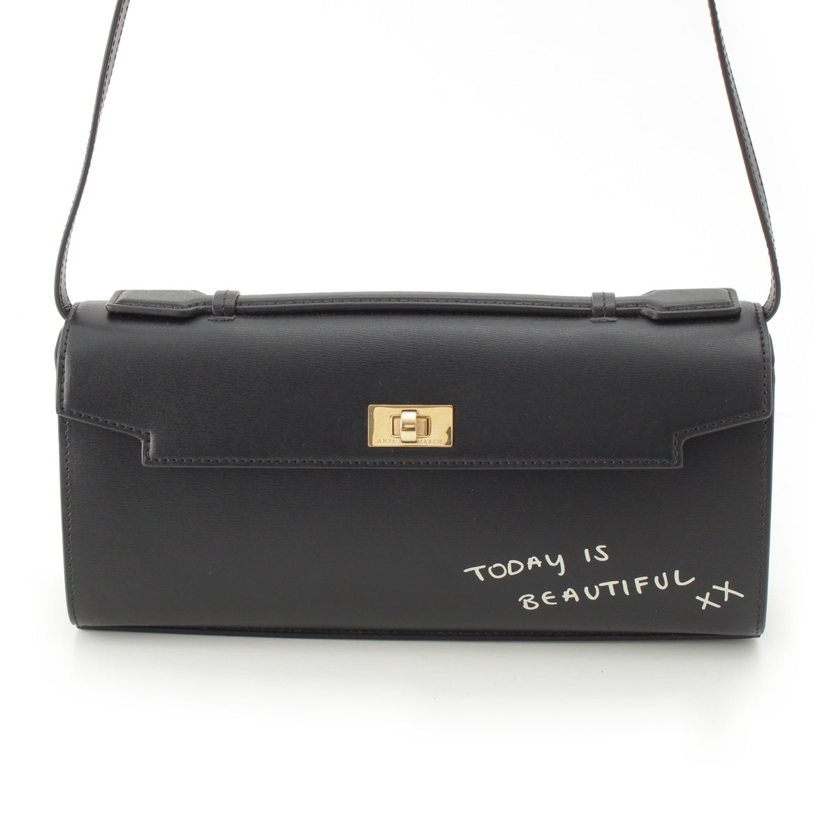 Anya Hindmarch Ron Herman 15th Anniversary Mortimer Mortimer Clutch Pouch Shoulder Bag black