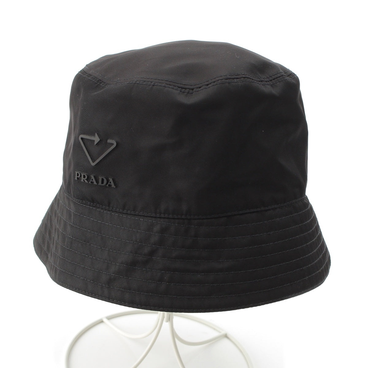 PRADA Renylon Logo bucket hat hat 2HC137 black S