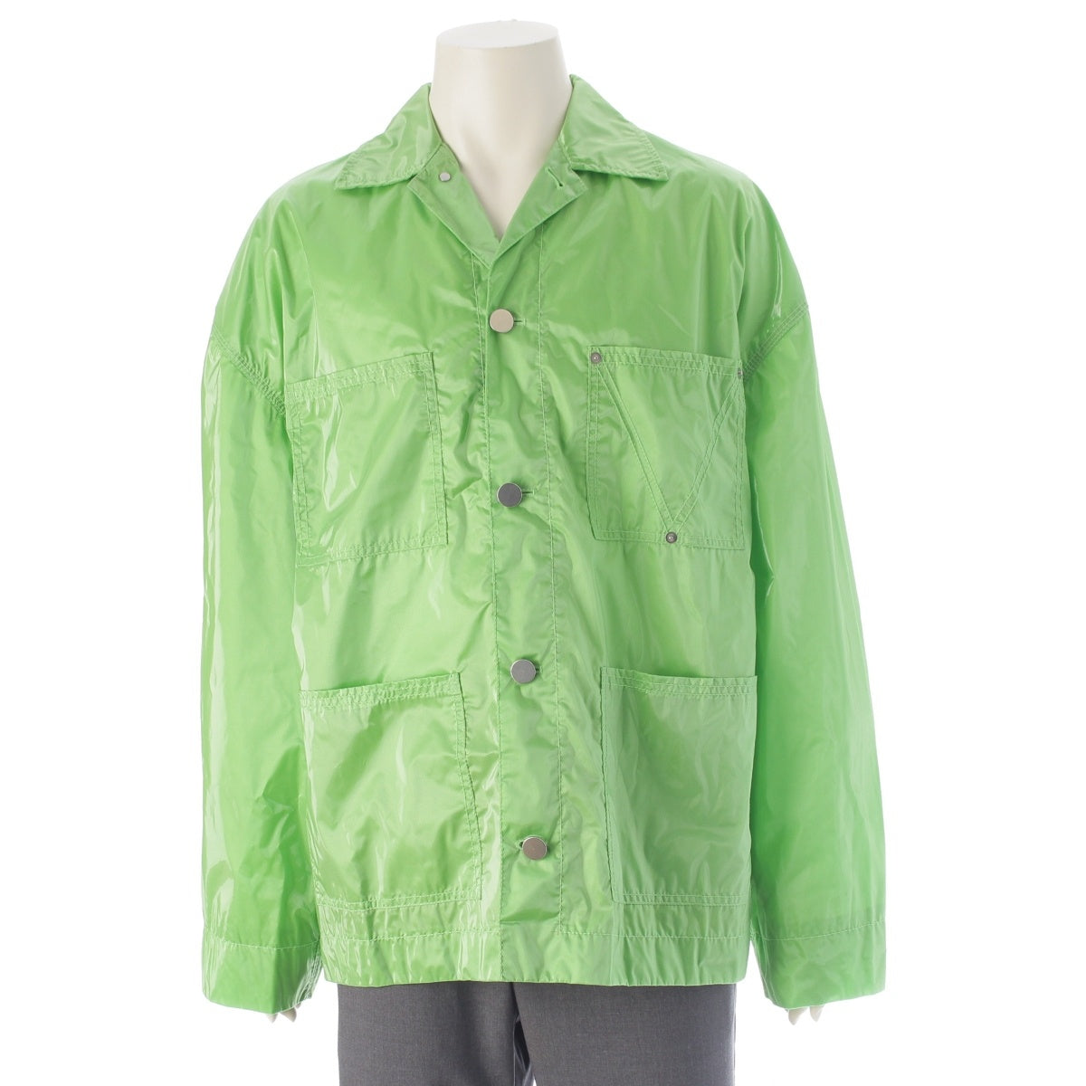 BOTTEGAVENETA Glossy Nylon jacket outer 699400 green 46