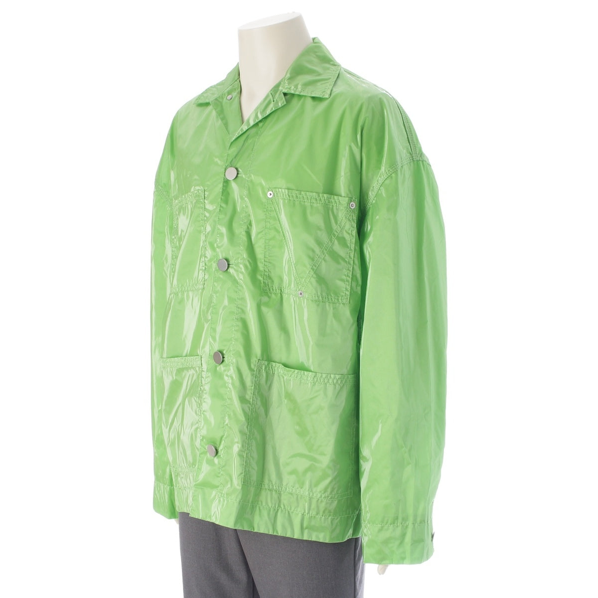 BOTTEGAVENETA Glossy Nylon jacket outer 699400 green 46