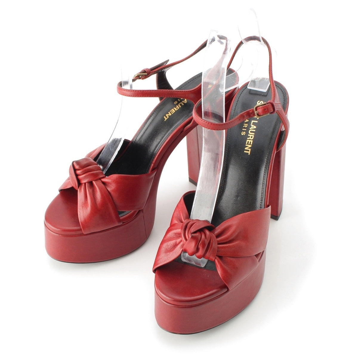 SAINT LAURENT ribbon Sandals Red 37
