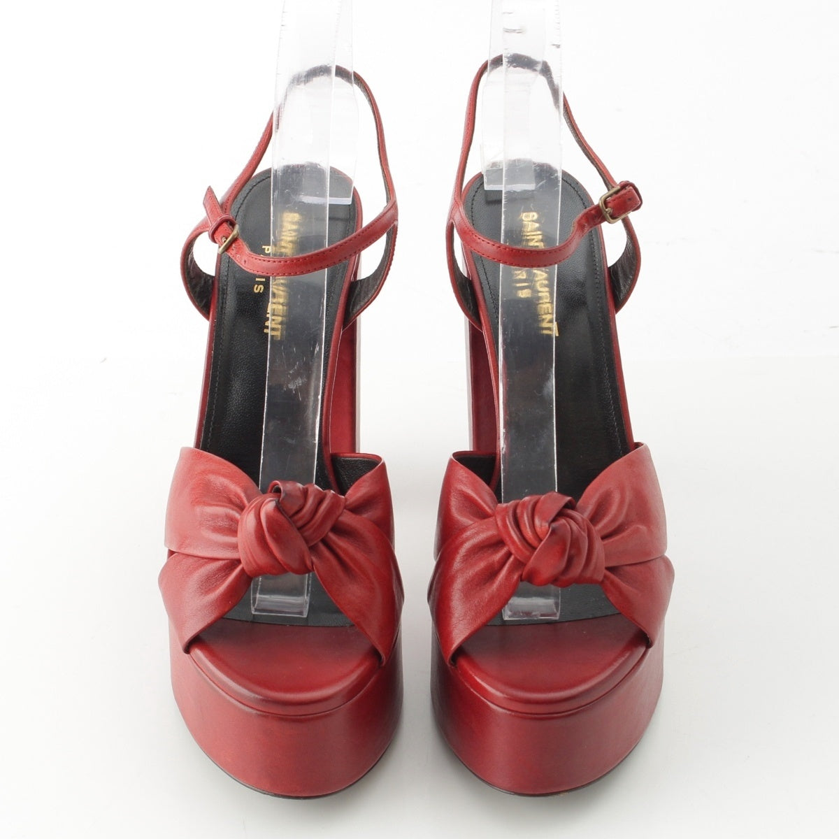 SAINT LAURENT ribbon Sandals Red 37