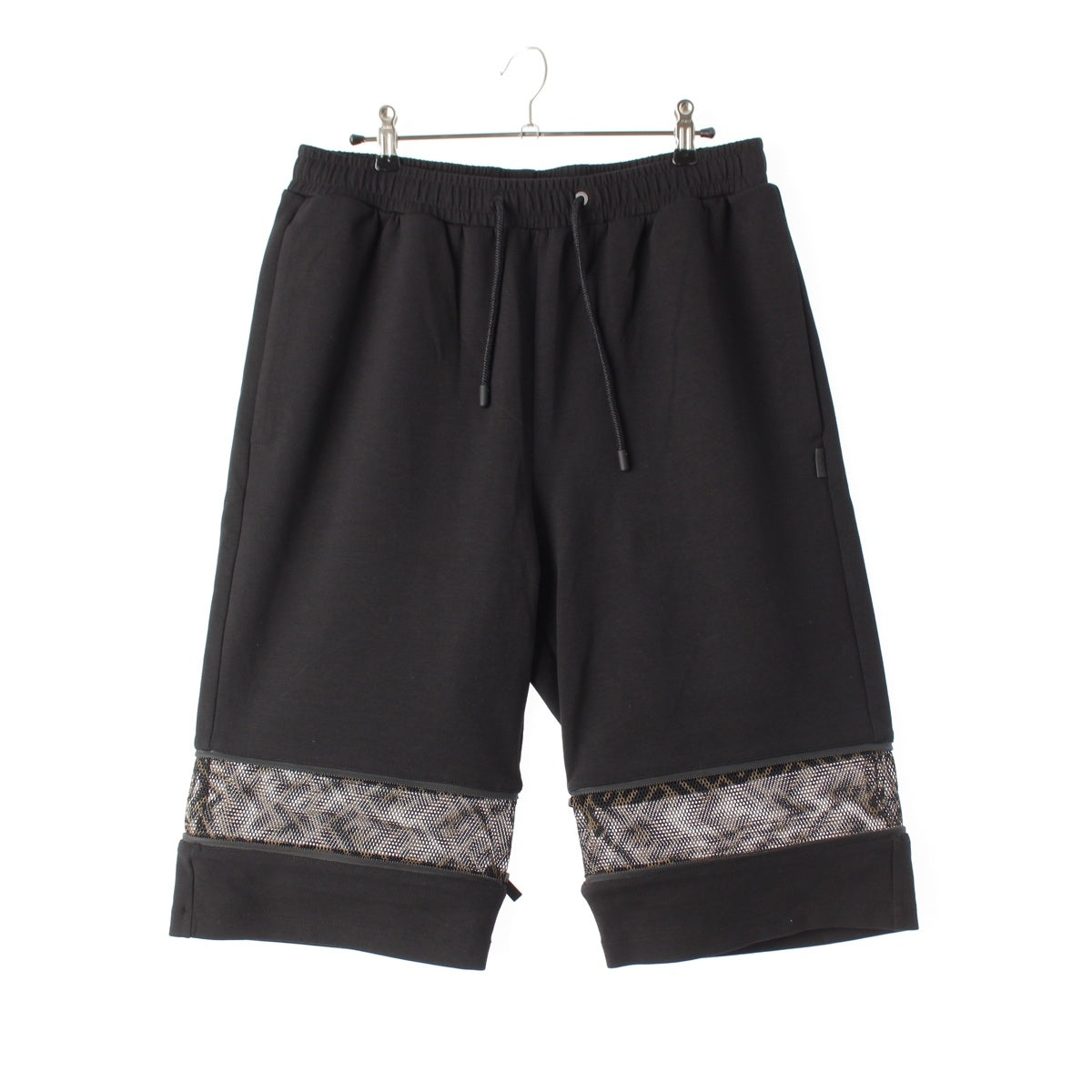 FENDI Mesh Zip Zucca Half Pants Bottoms FAB564 black 48