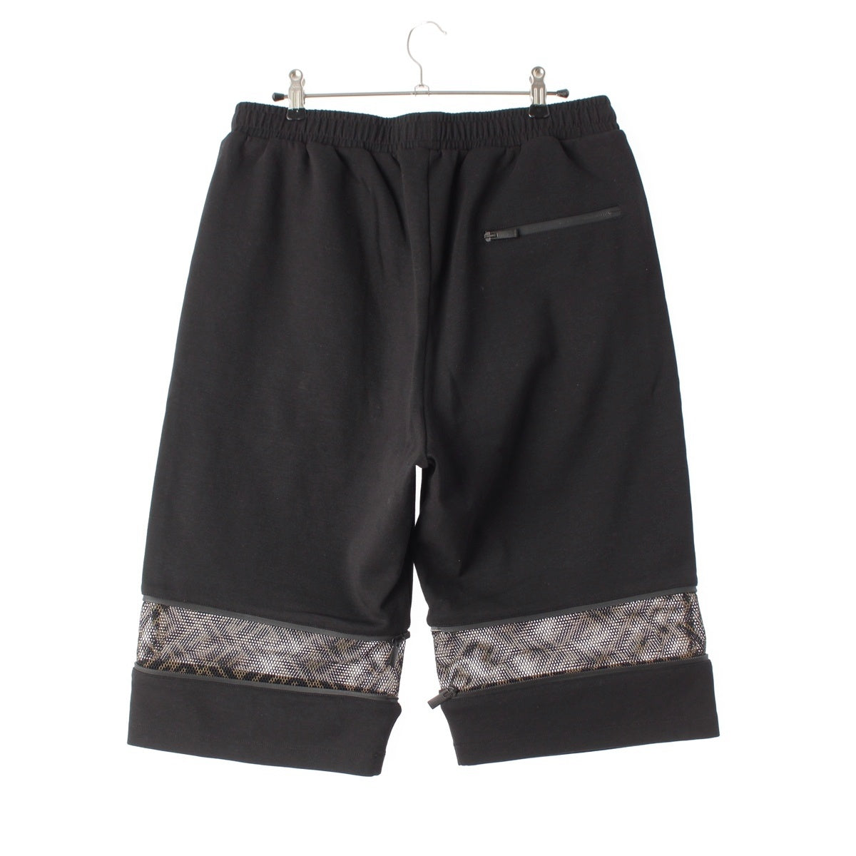 FENDI Mesh Zip Zucca Half Pants Bottoms FAB564 black 48
