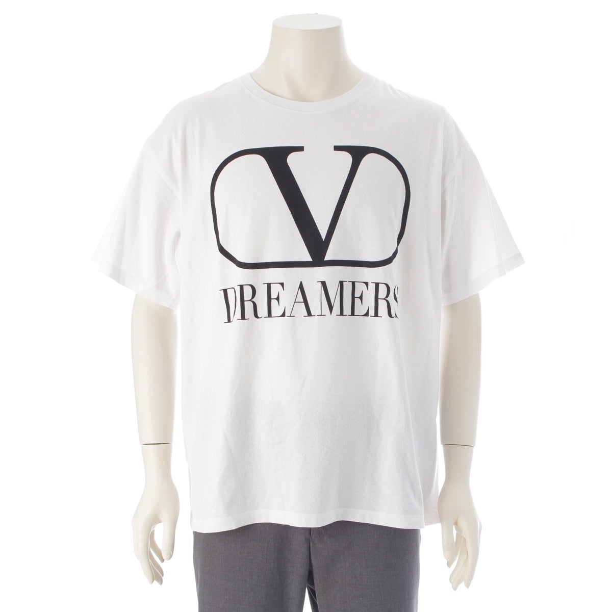 VALENTINO logo Short sleeve T-shirt tops TV0MG06B681 White black M