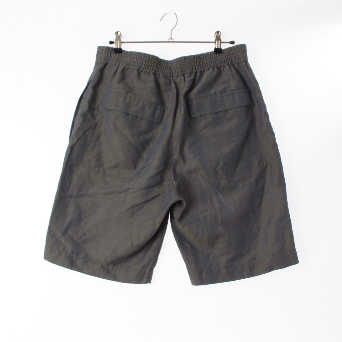 HERMES Linen Wool Pants Shorts gray 38