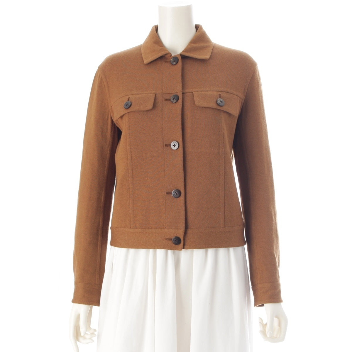 HERMES wool Double face Jacket With sold stamp Brown 36