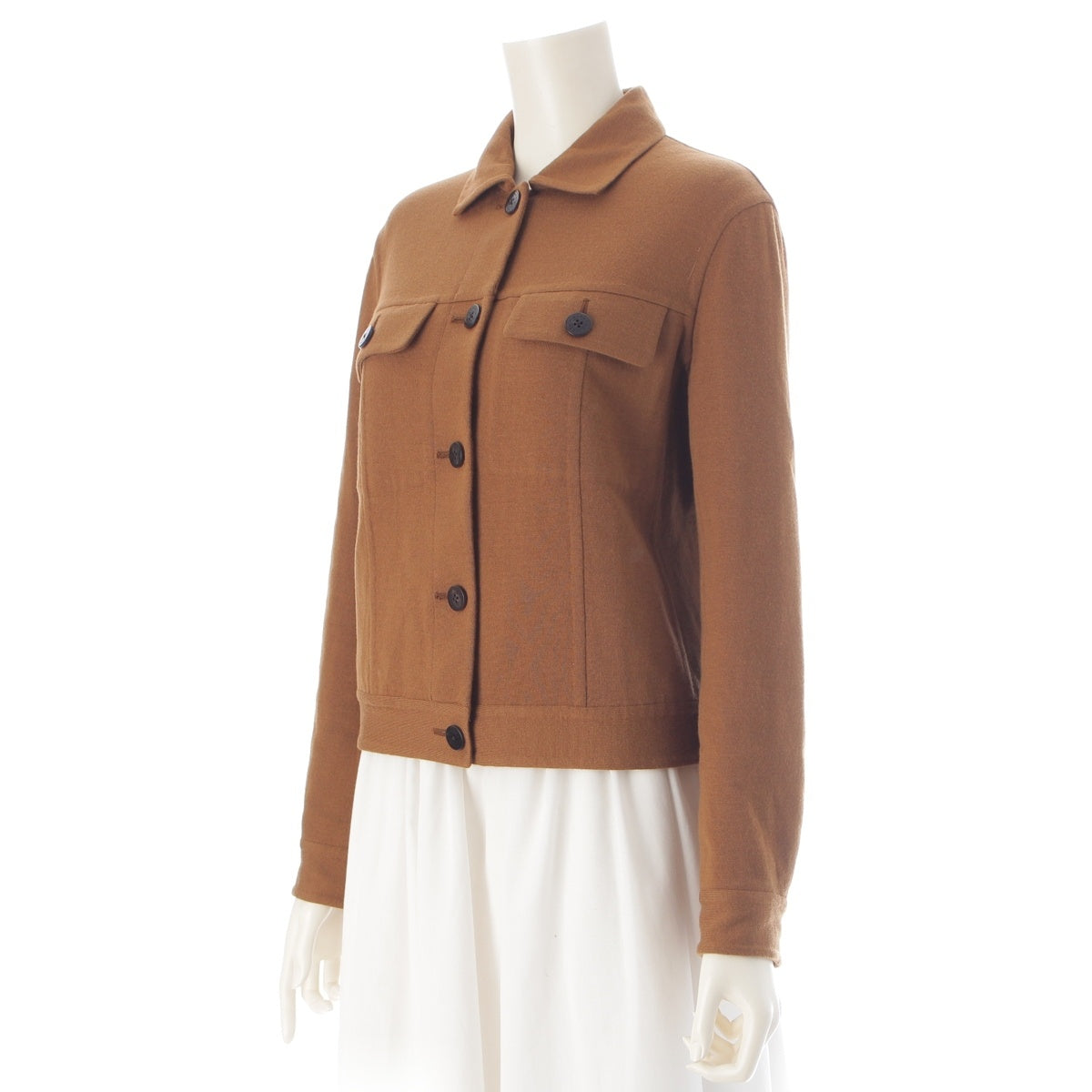 HERMES wool Double face Jacket With sold stamp Brown 36