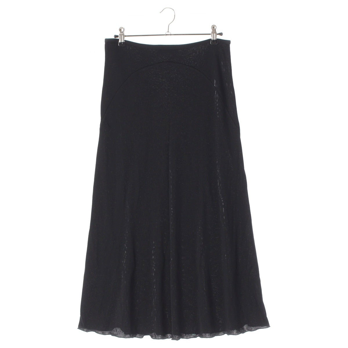 JIL SANDER Rayon nylon Long maxi knit skirt Bottoms KK JW BA 0128 black 34
