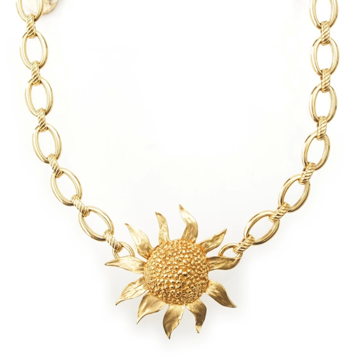 YVES SAINT LAURENT Sunflower Necklace Accessories gold