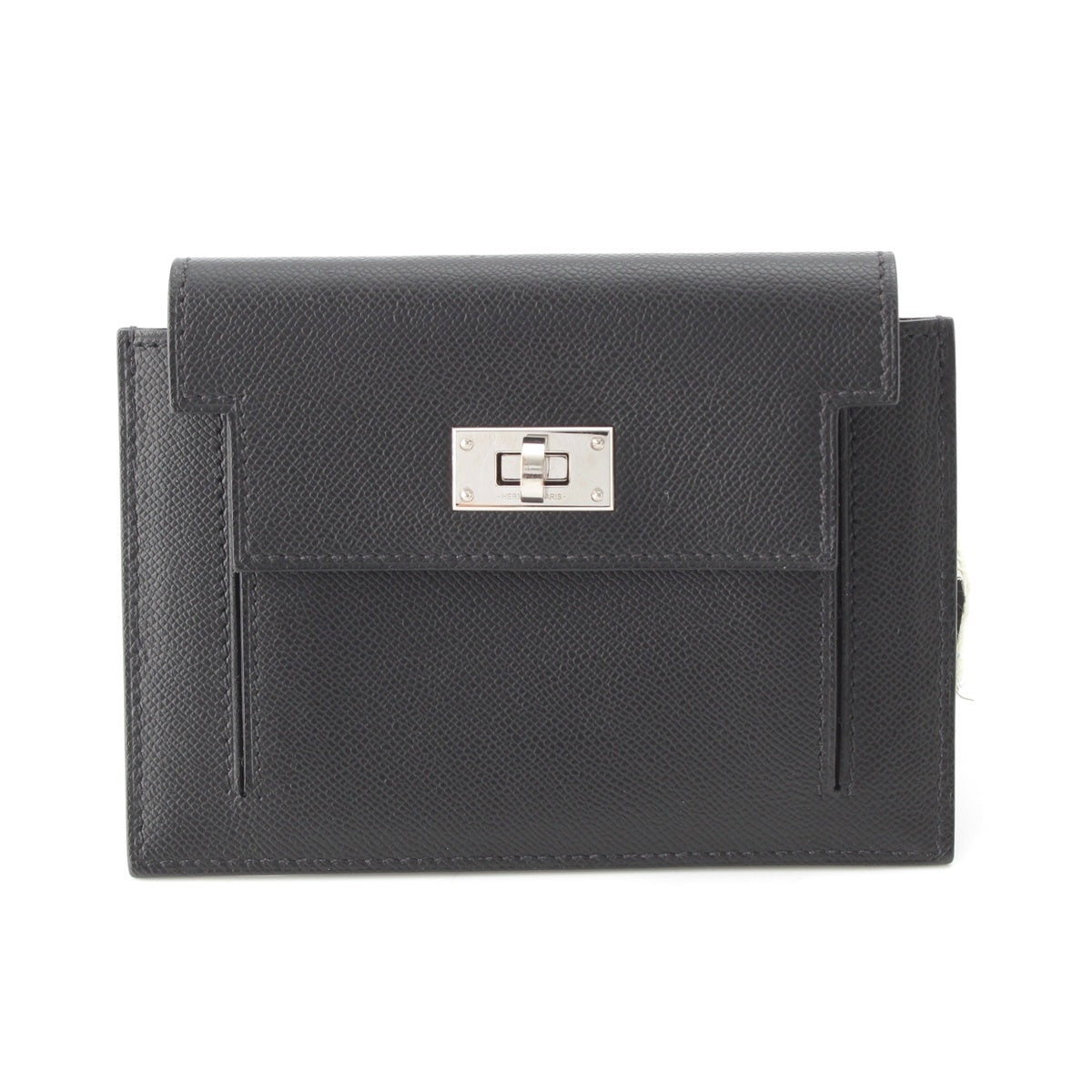 HERMES Kelly pocket compact Vaugham Coin case black