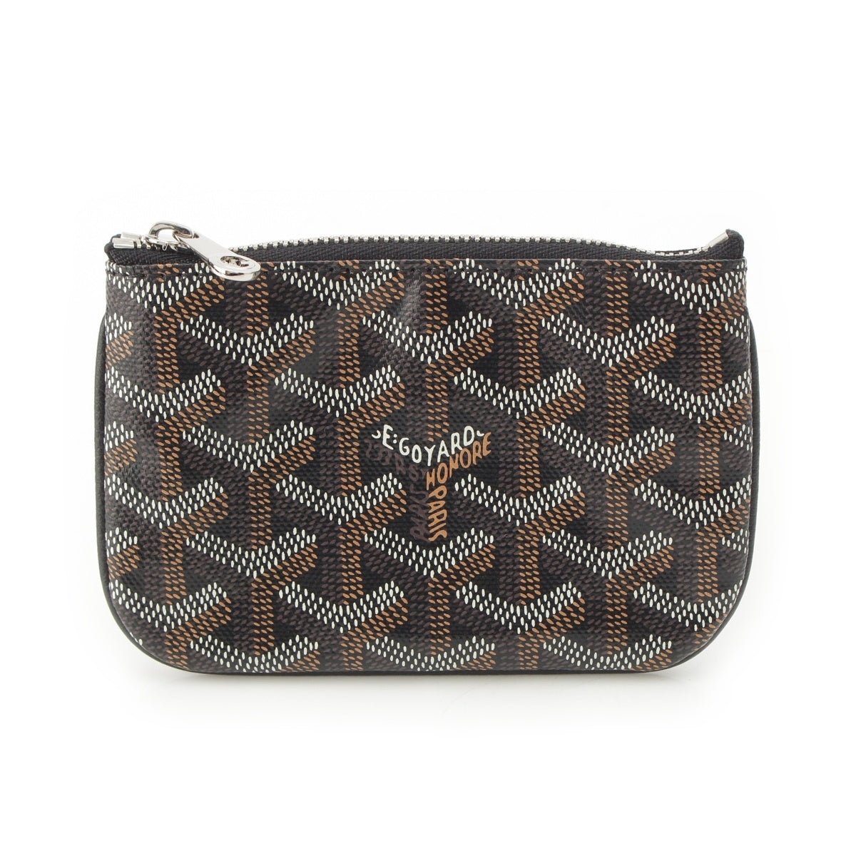 GOYARD Matignon Senano PVCx leather coin Key holder black