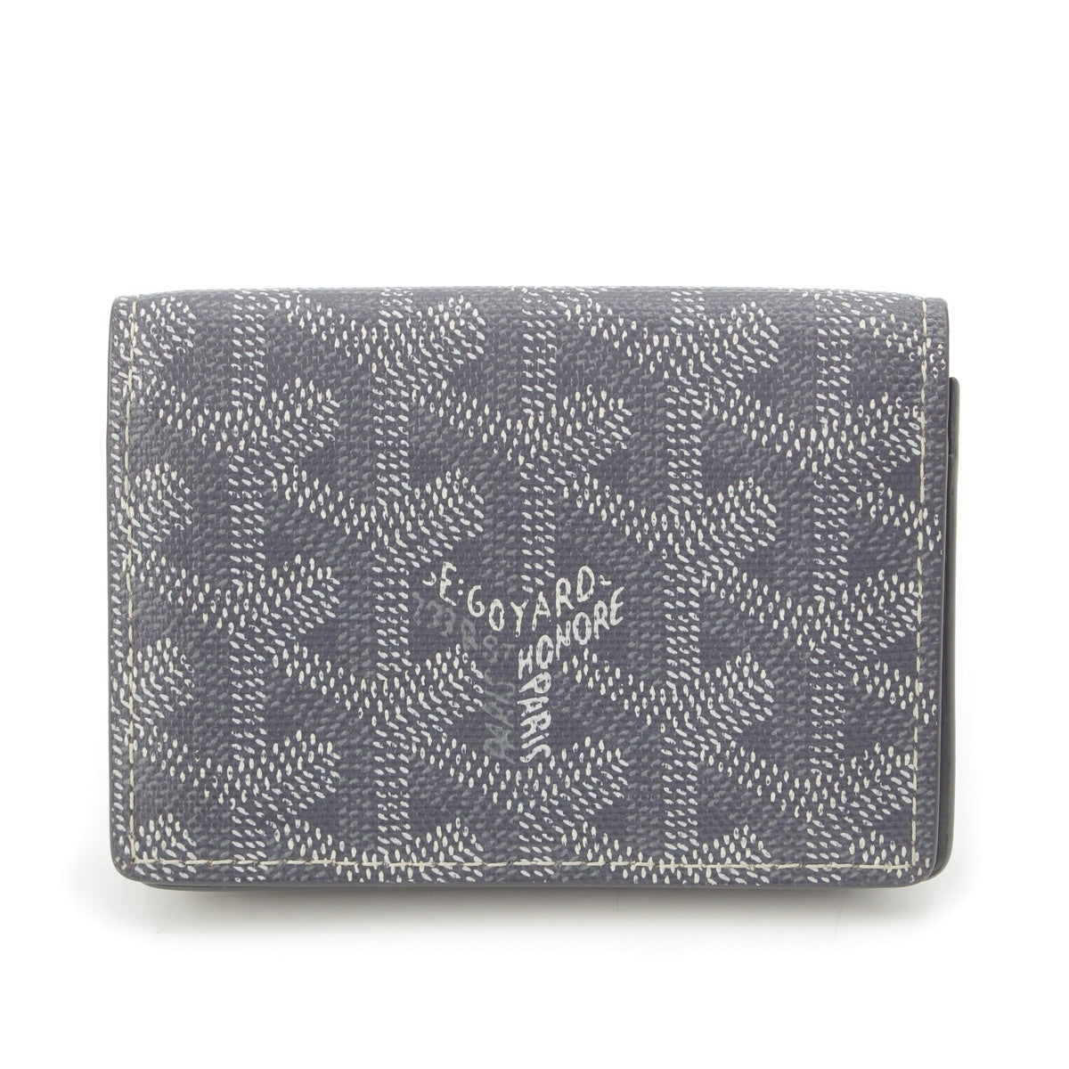 GOYARD PVCx leather Card Case name card holder gray