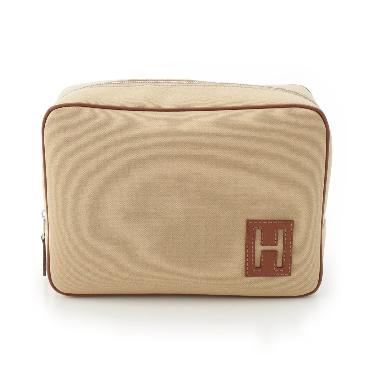 HERMES Chapitol PM cotton accessory case Pouch natural