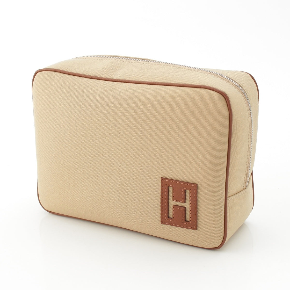 HERMES Chapitol PM cotton accessory case Pouch natural
