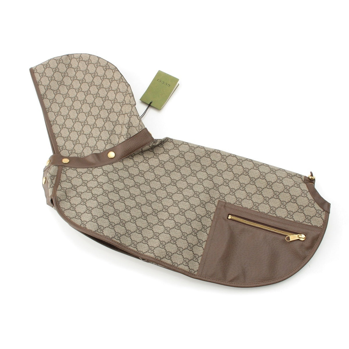 GUCCI GG Supreme Canvas Raincoat for dogs Fashion accessories Pet wear 695719 Brown M
