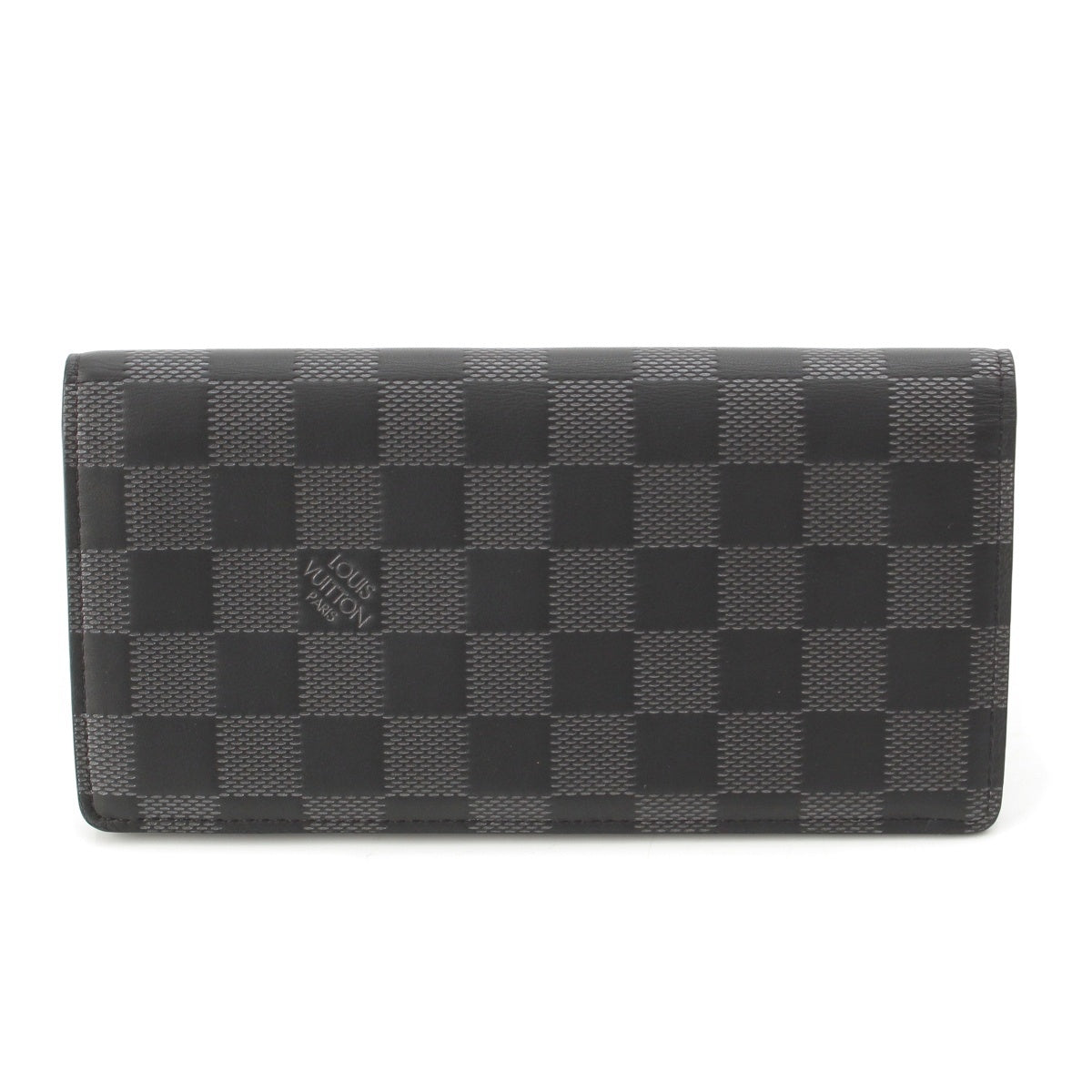 LOUIS VUITTON Portefeuille Plaza Damier Anfini Leather Purse Wallet N60195 RA1139 black