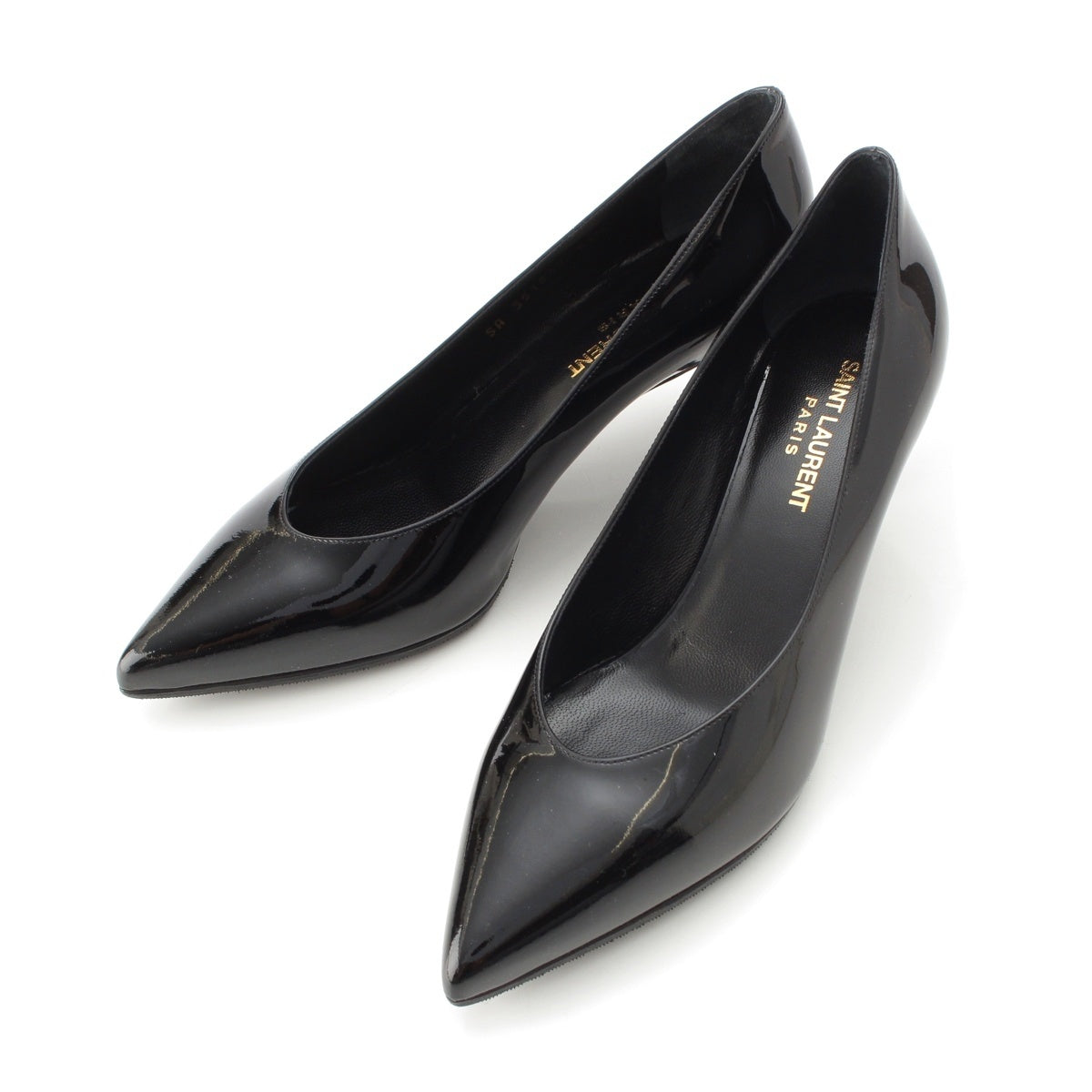 SAINT LAURENT KITTEN 50 patent Pointed toe pumps 351847 black 37 1/2