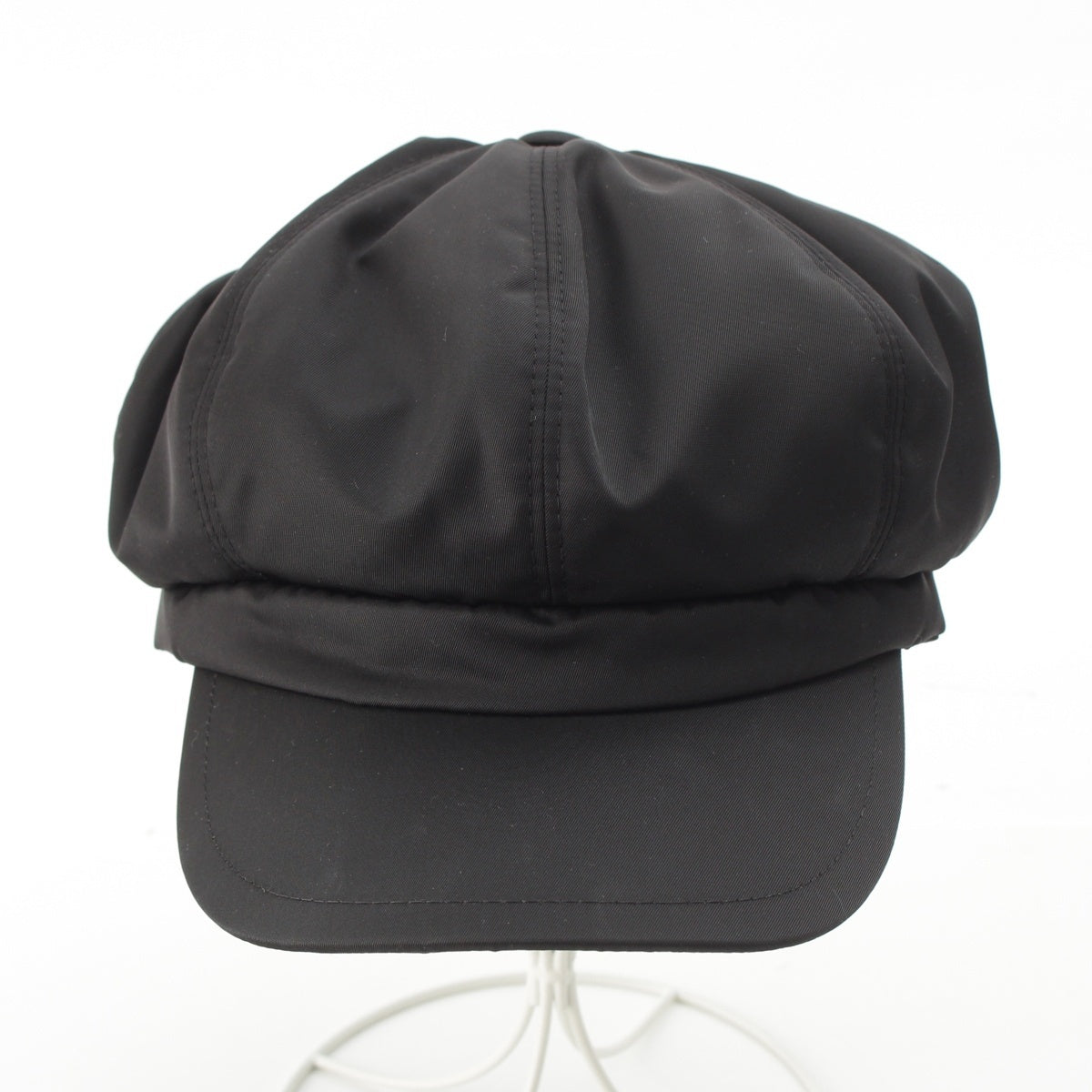 PRADA Re-Nylon Recycled Polyamide Nylon Casquette Hat with triangle logo 1HC551 black M