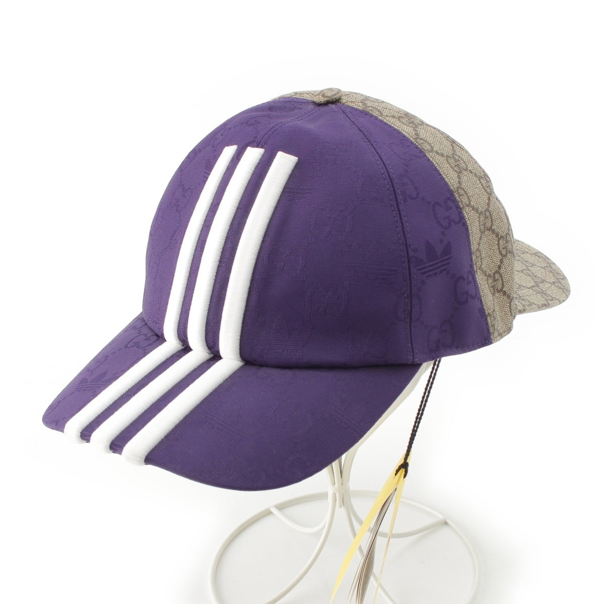GUCCI Adidas GG Supreme Double visor cap hat 719406 Beige blue XL