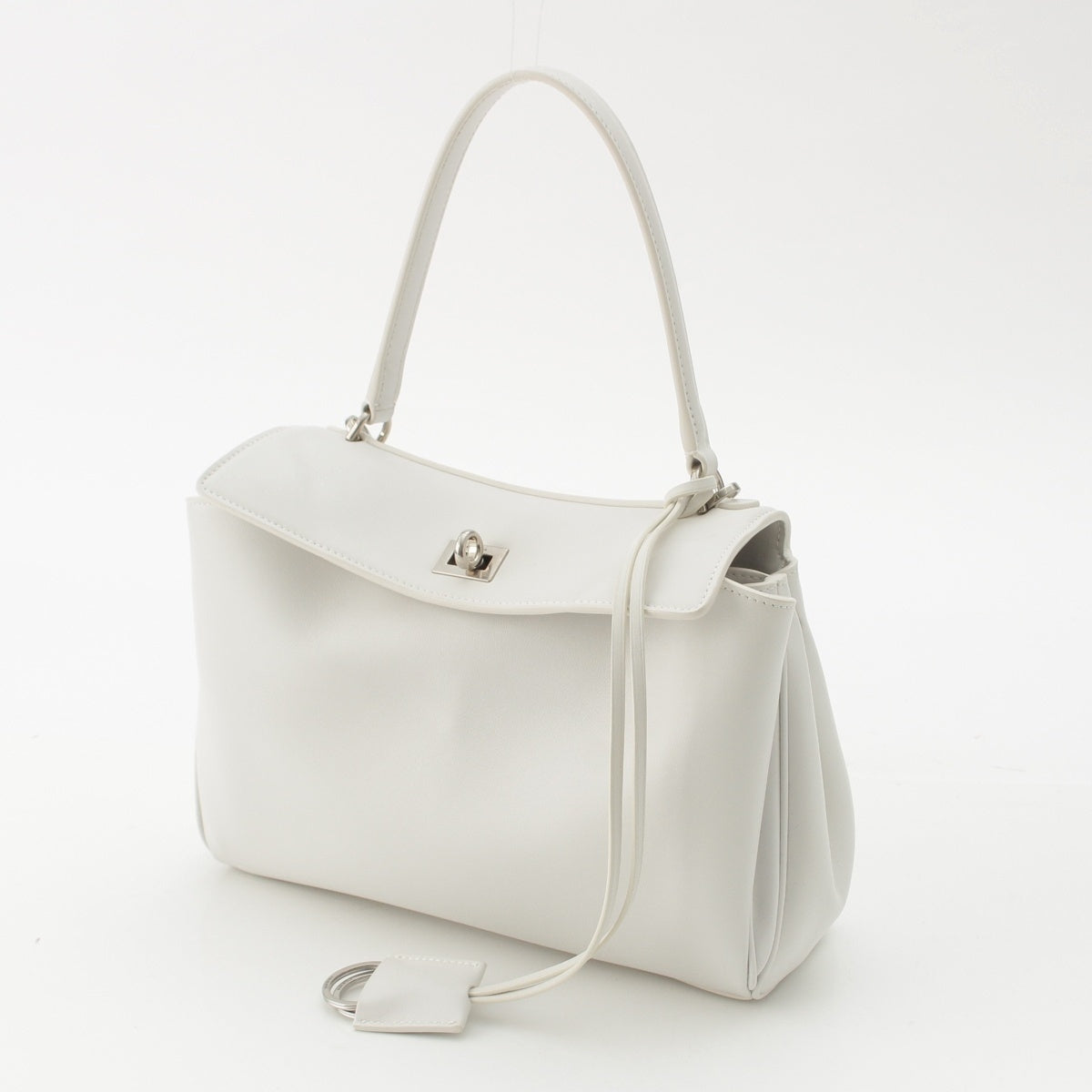 BALENCIAGA Rodeo Small leather 2WAY Handbag 789779 white