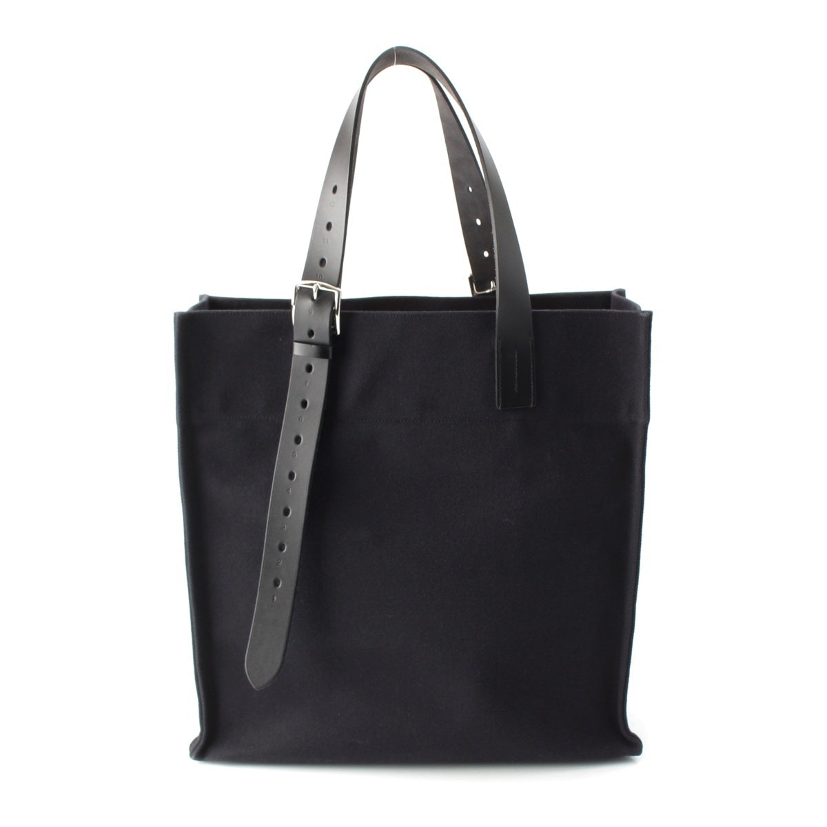 HERMES Etrivière 41 Walgoing Canvas x Tadelakt Tote Bag black