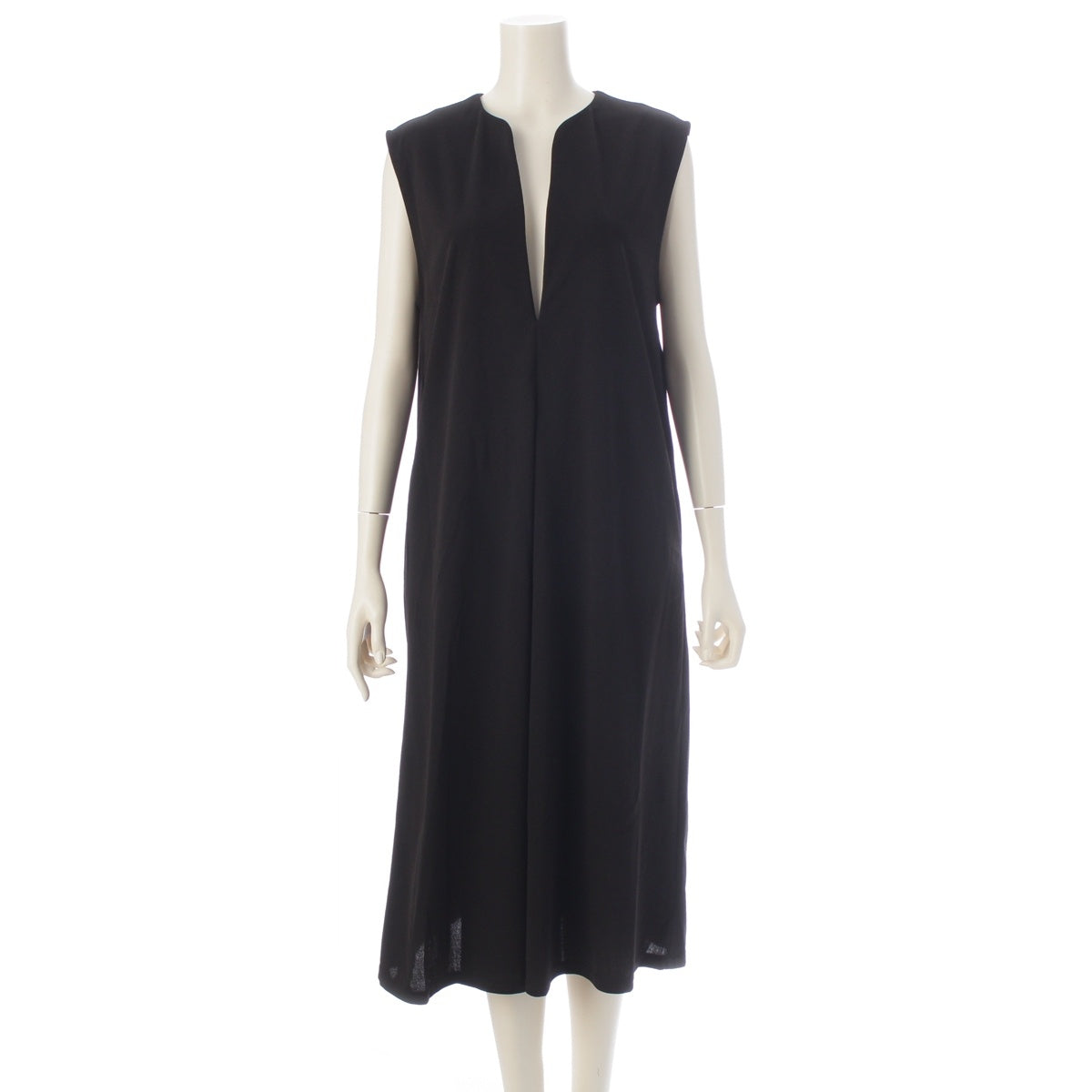HERMES Valouse No sleeve one piece dress black SM