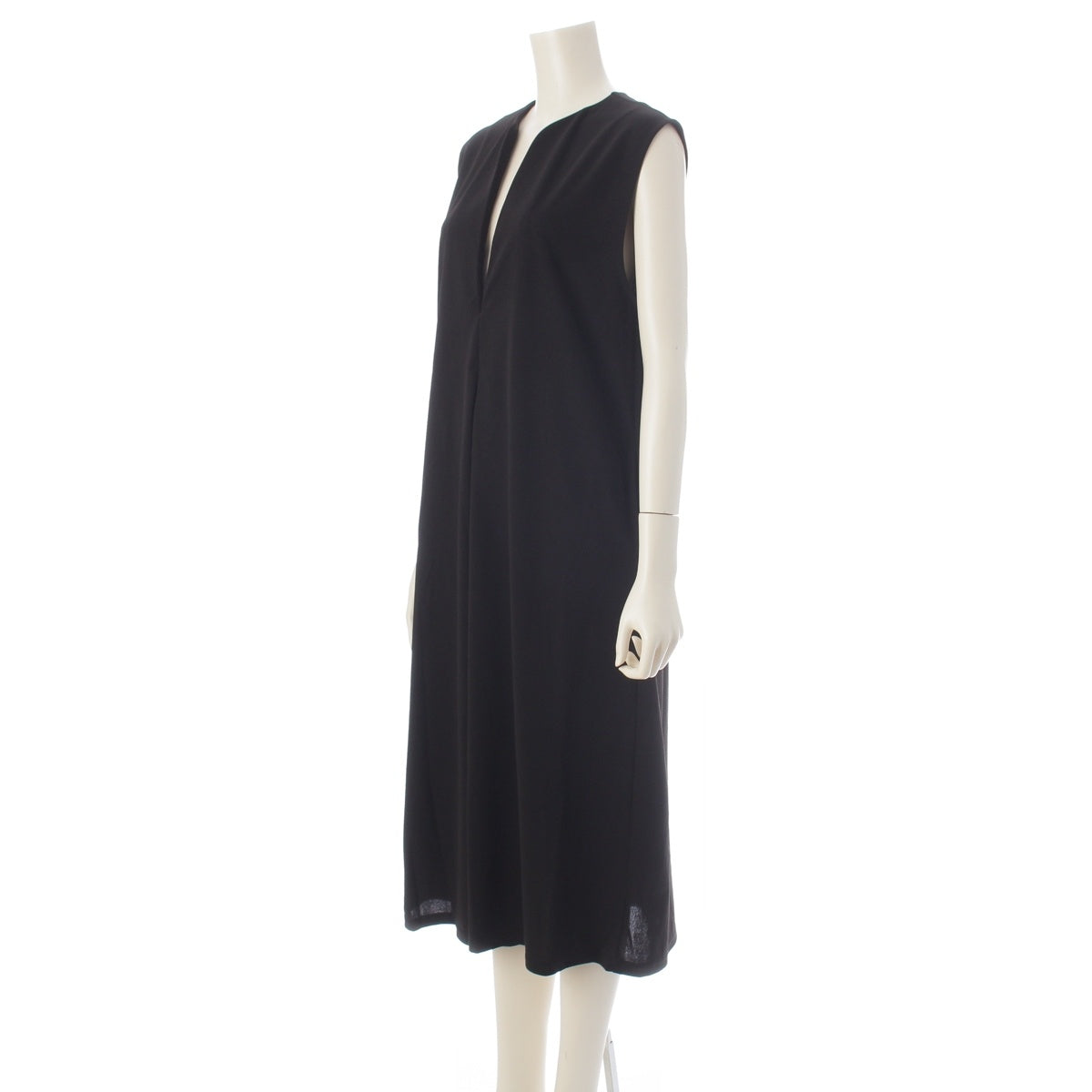 HERMES Valouse No sleeve one piece dress black SM