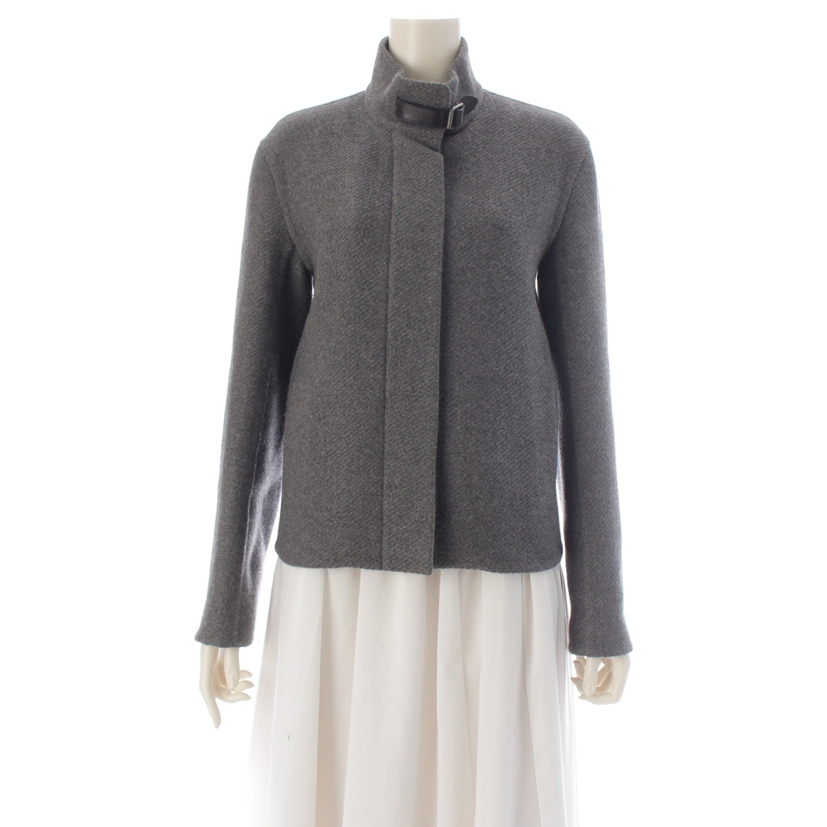 HERMES cashmere Api belt Jacket outer gray 36