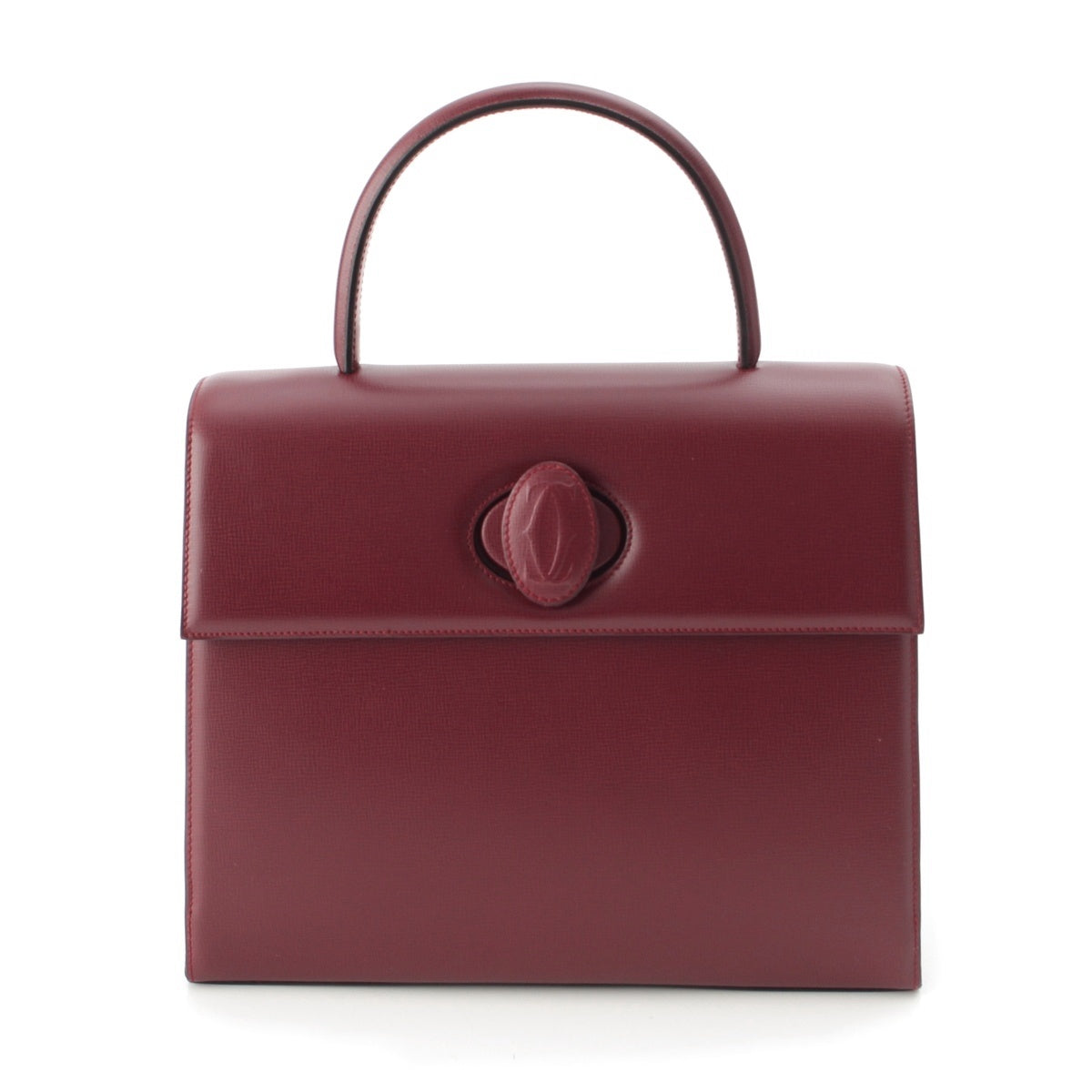 CARTIER Must Line MUST LINE leather Turnlock top handle Handbag Bordeaux