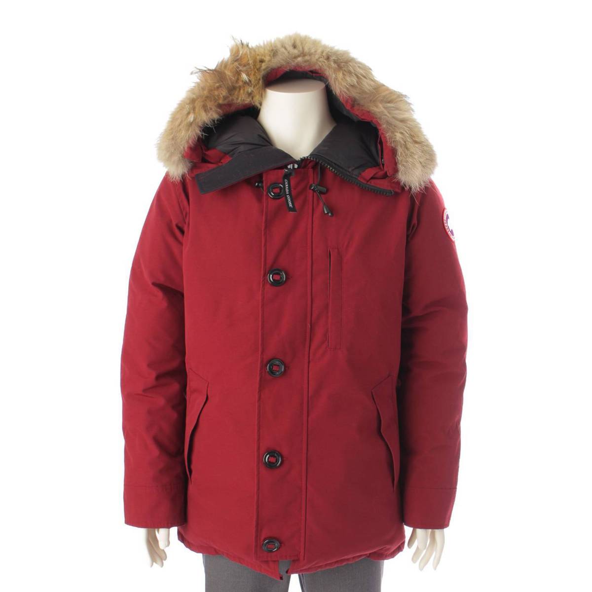 CANADA GOOSE メンズ CHATEAU PARKA  フード ジップアップ ダウンジャケット 3426MA ワインレッド L (191532