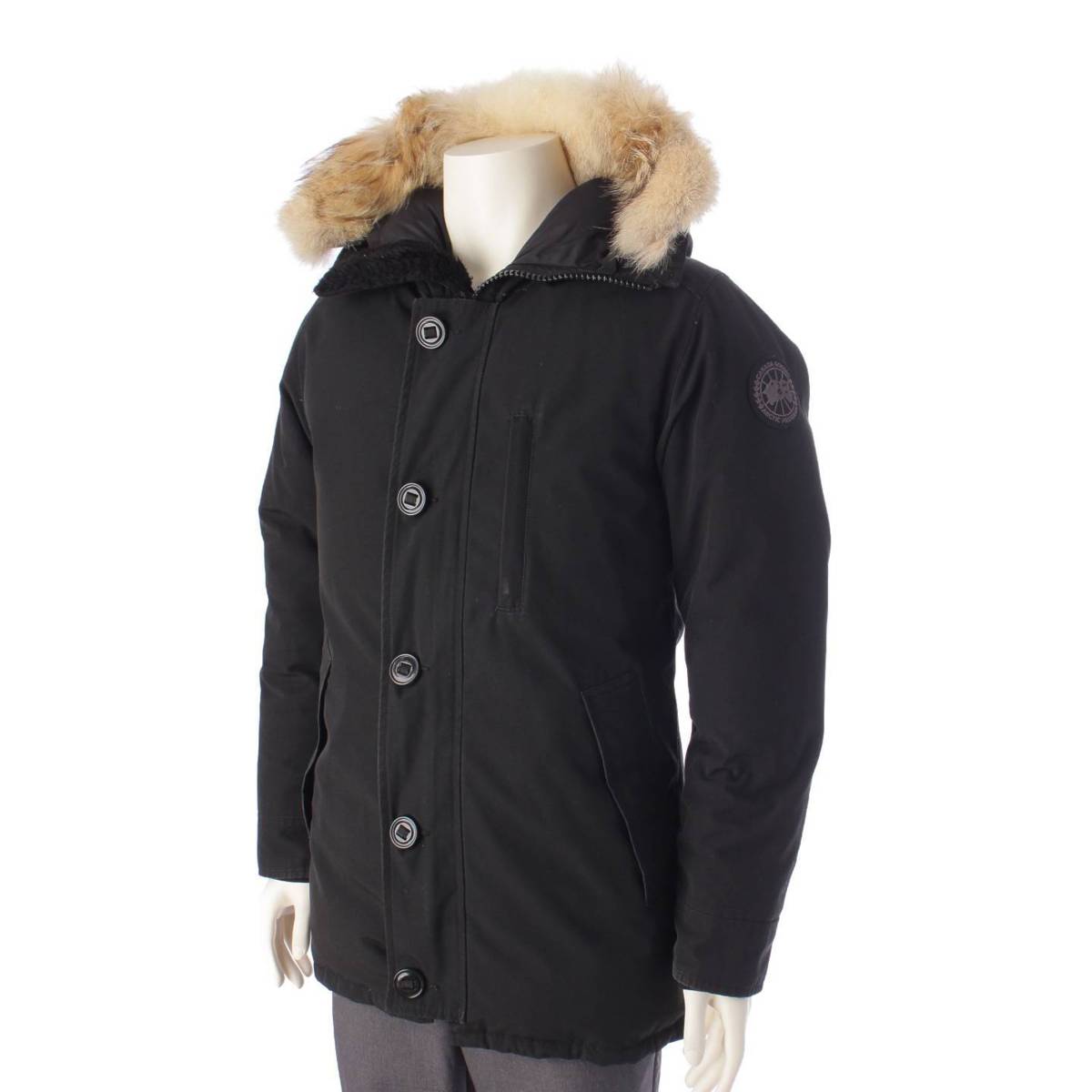 CANADA GOOSE メンズ JASPER PARKA ジャスパー ファー フード ダウンジャケット 3438JMB ブラック S (196406