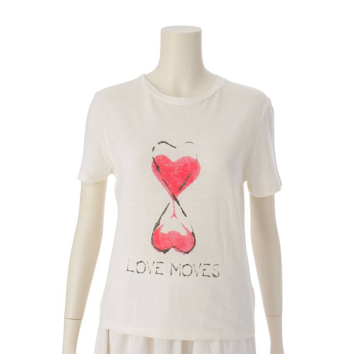 DIOR LOVE MOVES コットン 半袖 カットソー Tシャツ 143T12A4466 アイボリー XS (192961