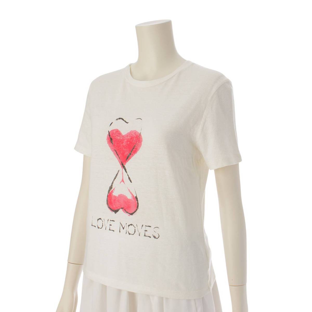 DIOR LOVE MOVES コットン 半袖 カットソー Tシャツ 143T12A4466 アイボリー XS (192961