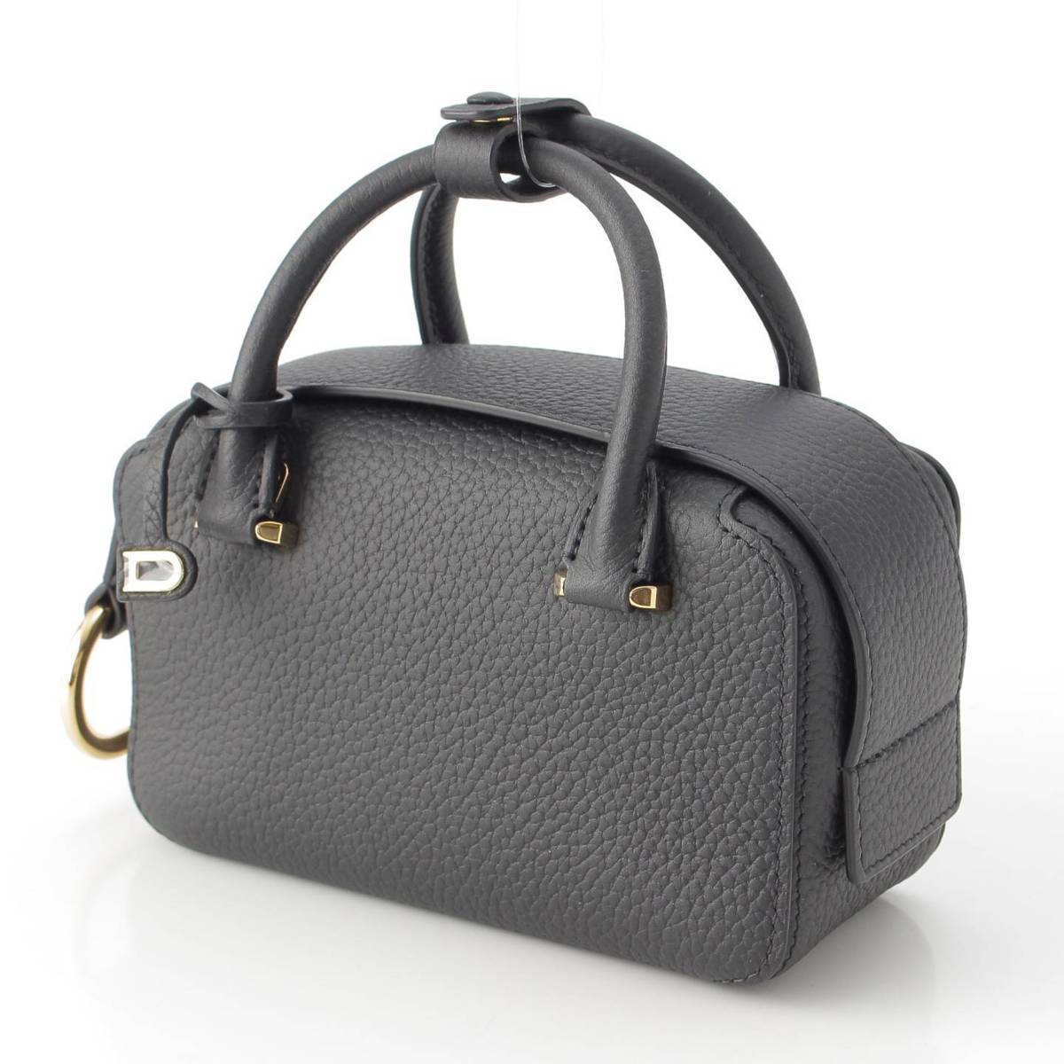 Delvaux クールボックス ナノ トリヨン レザー 2way ハンドバッグ ゴールド金具 ブラック (211142