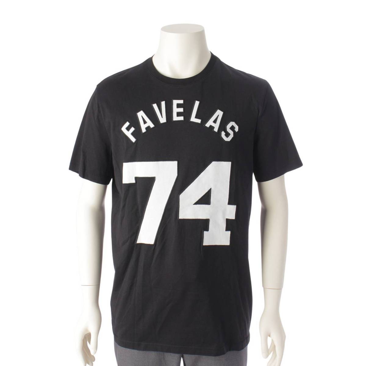 GIVENCHY リカルドティッシ期 14SS ナンバリング Tシャツ レザーパッチ FAVELAS ブラック XS (192833