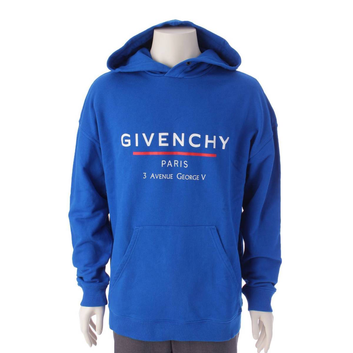 GIVENCHY メンズ ロゴプリント プルオーバー パーカー トップス BMJ05430AF ブルー M (194113