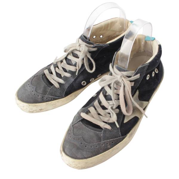 GOLDEN GOOSE MIDSTAR ミッドスター ユーズド加工 デニム ローカット スニーカー ブラック (201114